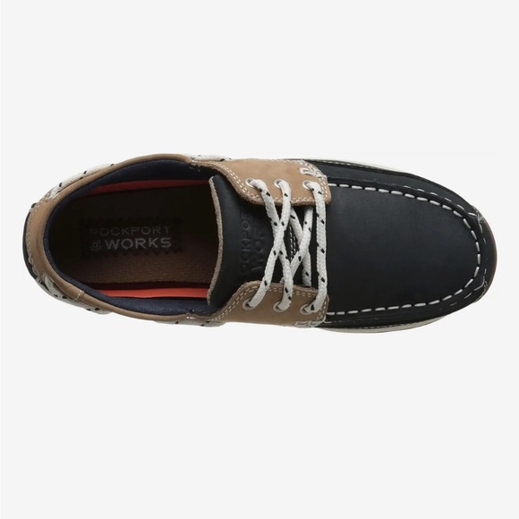 NWOT Rockport Works Sailing Club Leather Boat Shoe Sz 9.5 - Picture 2 of 8
